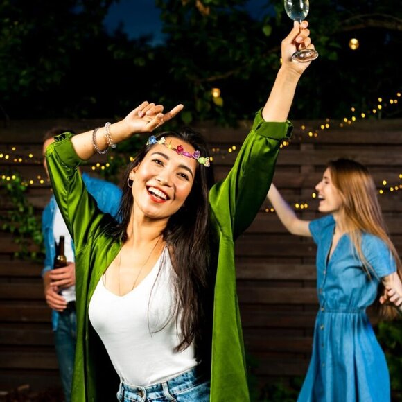 Light Up Flower Crown Headband Glow in Dark for Parties Weddings Cosplay main image 4